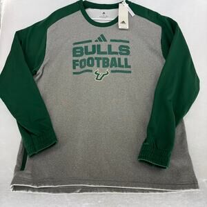 NWT Men's adidas USF Bulls Football Aeroready Long Sleeve Pullover Sweatshirt XL